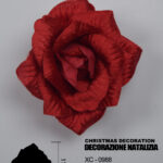 Decorazione natalizia a forma di rosa rossa con fermaglio