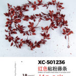 Decorazione natalizia a forma di ghirlanda con foglie color bronzo glitterati da 1,8 metri
