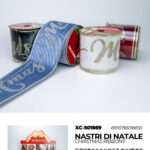 Set 12 nastri natalizi in velluto scritta Merry Christmas adatti per decorazioni confezioni regalo lunghezza nastro 275cm