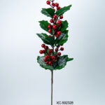 Ramo decorativo natalizio con bacche rosse dimensioni 55cm