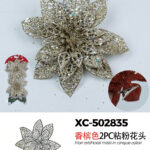 Decorazione natalizia a forma di ghirlanda color argento dorato glitterato con pois argentati diametro 14cm