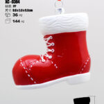 Pendente decorativo natalizio a forma scarpone rosso dimensioni 9cm