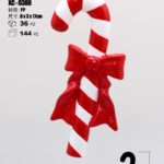 Pendente decorativo natalizio a forma di bastoncino candy dimensione 17cm