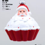 Pendente decorativo natalizio a forma cupcake con Babbo Natale dimensioni 8cm