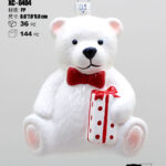 Pendente decorativo natalizio a forma di orso polare con regalino dimensione 10cm