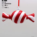 Pendente decorativo natalizio a forma di caramella candy dimensione 5cm