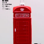 Pendente decorativo natalizio a forma cabina telefonica rossa dimensioni 11cm