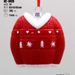 Pendente decorativo natalizio a forma cappellino di lana dimensioni 9cm