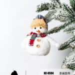 Pendente Natalizio a forma pupazzo di neve con cordino per appendere all' albero dimensioni 9x14cm