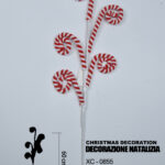 Decorazione Natalizia a forma di Bastoncini candy cane dimensioni: 25x60cm