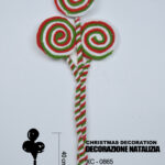Decorazione Natalizia a forma di bastoncini a cerchio dimensioni: 25x40cm