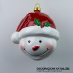 Pendente decorativo natalizio a forma di Pupazzo di neve dimensioni 9cm