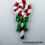 Pendente decorativo natalizio a forma di bastoncino zucchero dimensioni 17cm