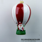 Pendente decorativo natalizio a forma di mongolfiera Babbo Natale