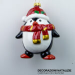 Pendente decorativo natalizio a forma di pinguino dimensioni 10cm