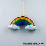 Pendente decorativo natalizio a forma di arcobaleno dimensioni 5cm