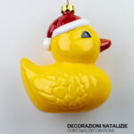 Pendente decorativo natalizio a forma di paperella dimensioni: 9cm