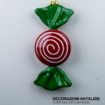 Pendente decorativo natalizio a forma di caramella forma spirale dimensioni 15cm