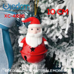 Pendente decorativo Natalizio a forma di babbo natale in materiale morbido dimensione:10cm