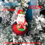 Pendente decorativo Natalizio a forma di babbo natale in materiale morbido dimensione:10cm