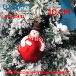 Pendente decorativo Natalizio a forma di pupazzo di neve in materiale morbido dimensione:10cm